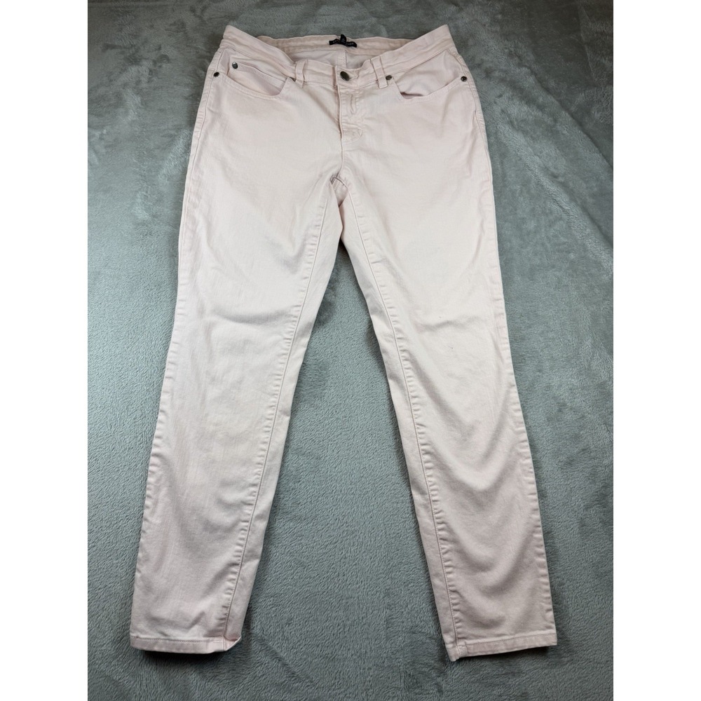 Eileen Fisher Jeans Womens Size 6 Light Pink Organic Cotton Stretch Tapered